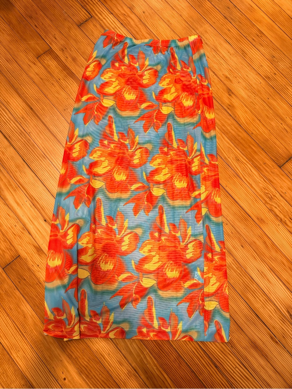 Runaway the Label Miami Maxi Swim Cover-up Skirt in Diaz Aqua